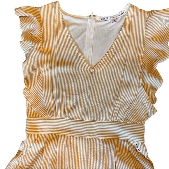 Hyfve Yellow Striped Ruffle Romper - Picture 2 of 5